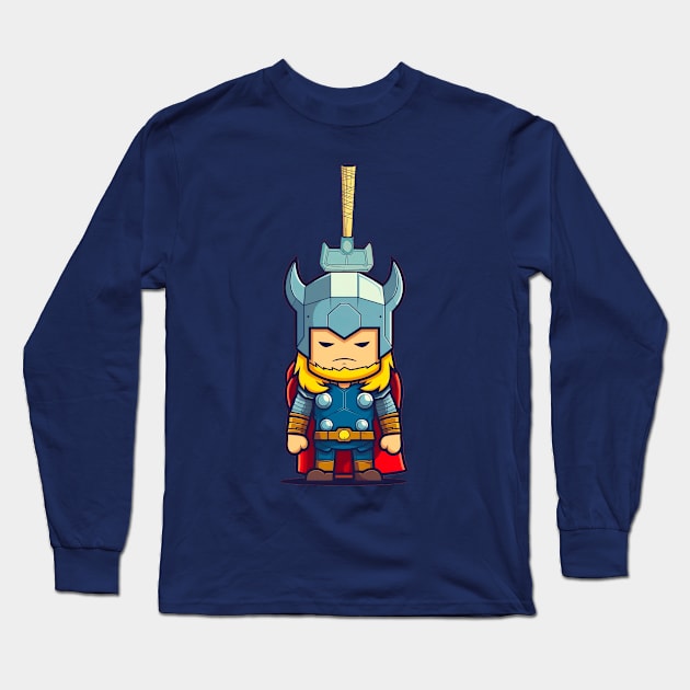 Hammered Thor Long Sleeve T-Shirt by pandas doing stuff